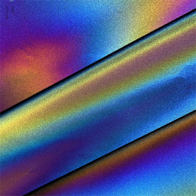 Colorful reflective gradient color fabric 
